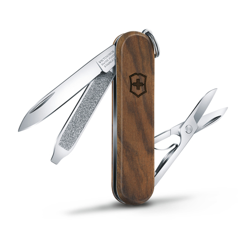 Нож-брелок Victorinox Classic SD, 58 мм, 5 функций, рукоять из орехового дерева 0.6221.63 от прозводителя Victorinox