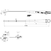 Поводок стеклоочистителя W.E 400-500мм, посадка на вал M8-10 (тип-H) S-007(B) 400-500 M8 от прозводителя W.E