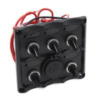 Панель переключателей 5шт с гнездом прикуривателя NEKEKE TF5J/S от прозводителя NEKEKE