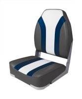 Сиденье мягкое складное High Back Rainbow Boat Seat, чёрно-белое 75107CBW от прозводителя Newstarmarine