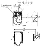 Электропривод стеклоочистителя W.E, длина резьбы 50 мм, посадка 13.5 мм, 45-60-80-110°, 24В WEM2233AA  50 от прозводителя W.E