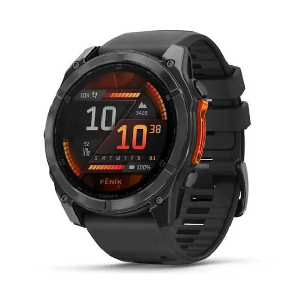 Garmin Fenix ​​8 — AMOLED 51 мм — серо-серый с черным силиконовым ремешком 010-02905-00 от прозводителя Garmin
