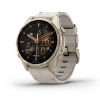 Garmin Fenix 8 - 43 мм AMOLED | Sapphire | Soft Gold with Limestone Leather Band