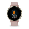 Garmin Venu 3s - 41 мм | Soft gold stainless steel bezel with dust rose case and silicone band