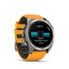 Garmin Fenix 8 - 51 мм AMOLED | SAPPHIRE | Titanium with Spark orange/graphite silicone band