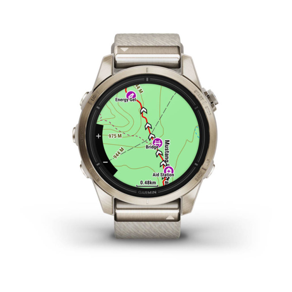 Garmin epix Pro (Gen 2) Sapphire Edition 42 мм, золотистый корпус с нейлоновым ремешком сливочного цвета 010-02802-20 от прозводителя Garmin