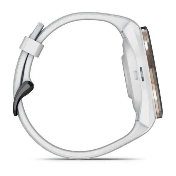 Garmin Approach S70 - 42 мм | Black/Peach Ceramic Bezel with White Silicone Band