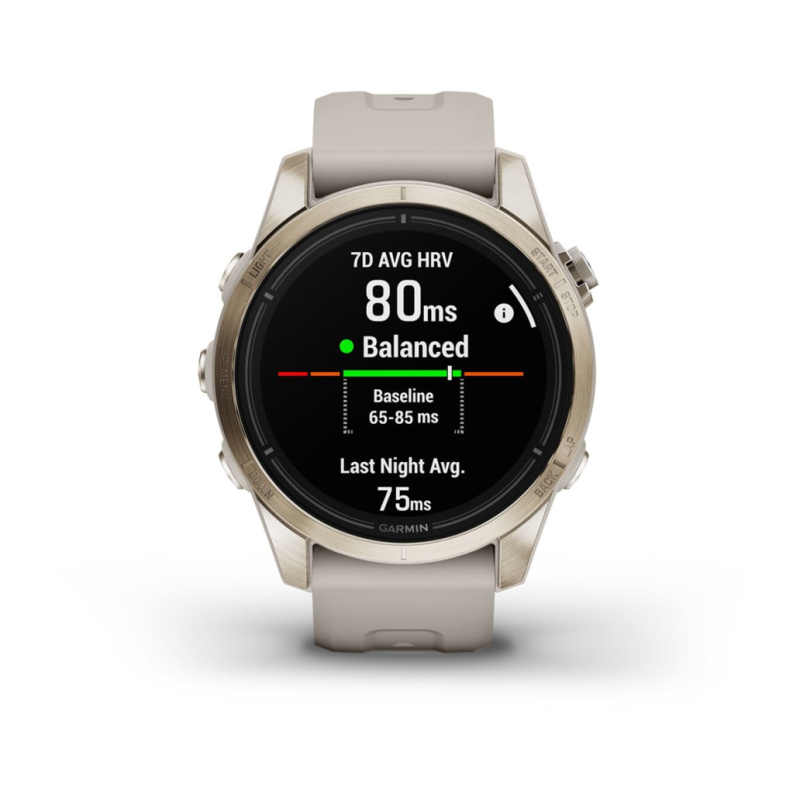 Garmin Epix Pro (Gen 2) - 42 мм SAPPHIRE | Soft Gold with Light Sand Band