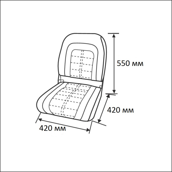 Сиденье мягкое Special High Back Seat, серо-синее 76236GBC от прозводителя Newstarmarine