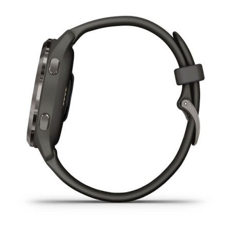Garmin Venu 2s - 40 мм Премиум-функции | Slate Stainless Steel Bezel with Graphite Case and Silicone Band