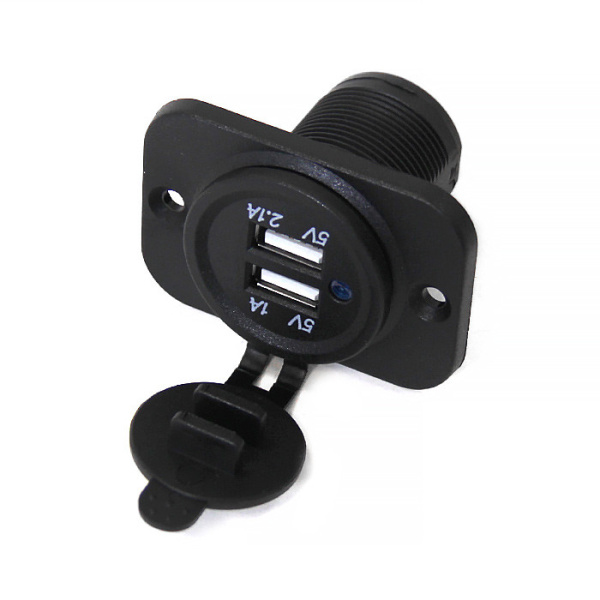 Панель с двойным USB разъемом и подсветкой NEKEKE 12-24V, прямоуг., фронт. DS2113 от прозводителя NEKEKE Панель с двойным USB разъемом и подсветкой NEKEKE 12-24V, прямоуг., фронт. DS2113 от прозводителя NEKEKE