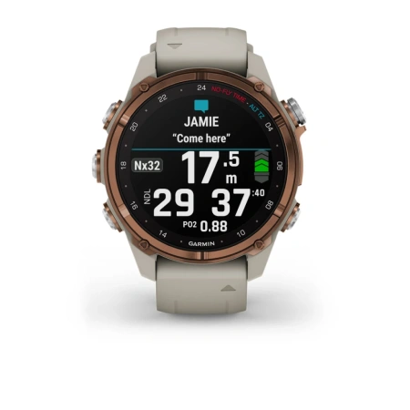 Garmin Descent Mk3i - 43 мм | Bronze PVD/French grey silicone band