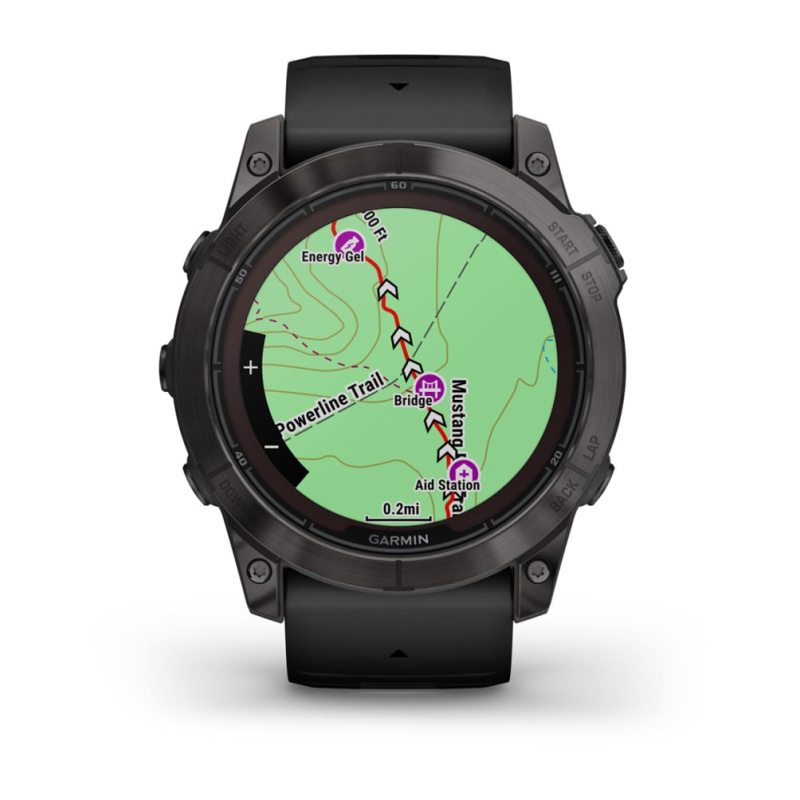 Garmin Fenix 7x Pro - 51 мм SOLAR | SAPPHIRE | Carbon Grey DLC Titanium with Black Band