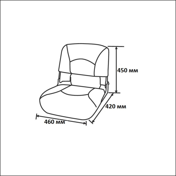 Сиденье пластмассовое складное с подложкой Deluxe All Weather Seat, бело-красное 75113WR от прозводителя Newstarmarine