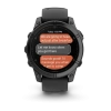 Garmin Fenix E - 47 мм AMOLED | Slate grey steel with Black silicone band
