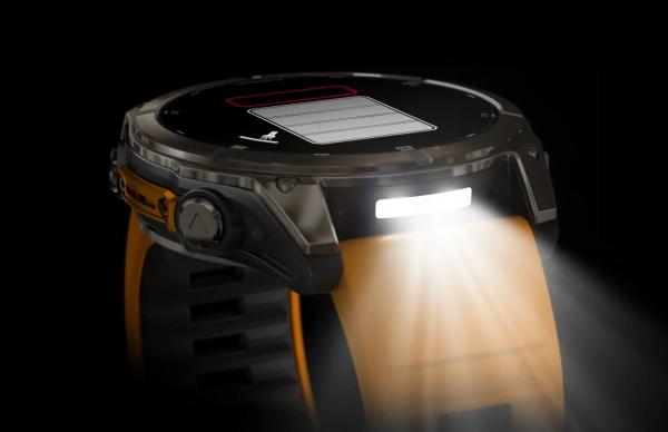 Garmin Fenix ​​8 — AMOLED, 51 мм — сапфирово-титановый с силиконовым ремешком Spark Orange/Graphite 010-02905-11 от прозводителя Garmin