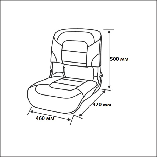 Сиденье пластмассовое складное с подложкой All Weather High Back Seat, бело-синее 75140WB от прозводителя Newstarmarine