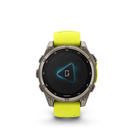 Garmin Fenix 8 - 47 мм SOLAR | SAPPHIRE | Titanium with Amp yellow/graphite silicone band