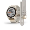 Garmin Fenix 7s - 42 мм SOLAR | SAPPHIRE | Cream Gold Titanium with Cream Heathered Nylon Band