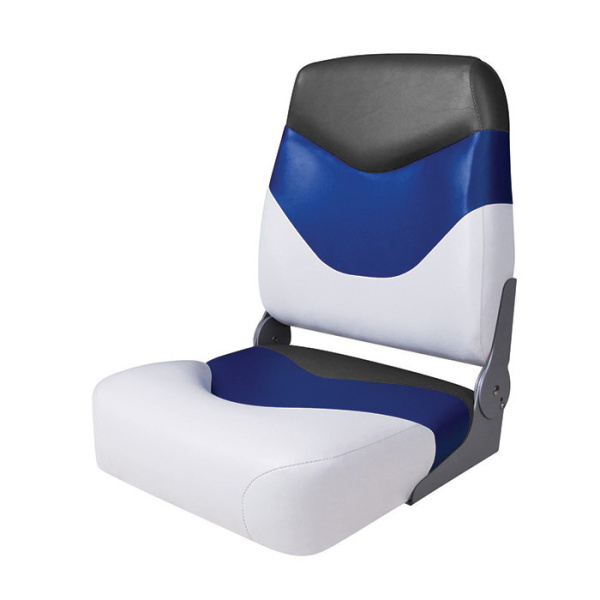 Сиденье мягкое складное Premium High Back Boat Seat, бело-синее 75128WBC от прозводителя Newstarmarine