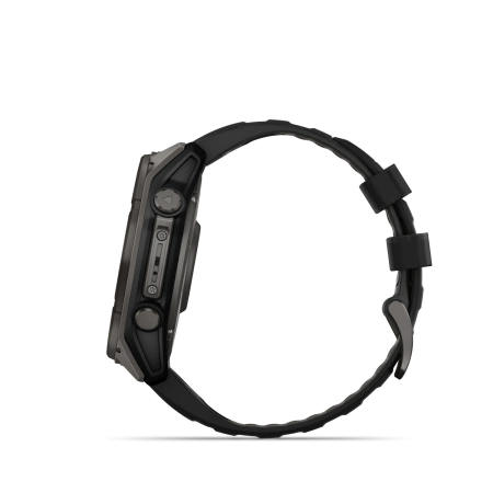 Garmin Fenix 8 - 51 мм SOLAR | SAPPHIRE | Carbon grey DLC titanium with Black/pebble grey silicone band