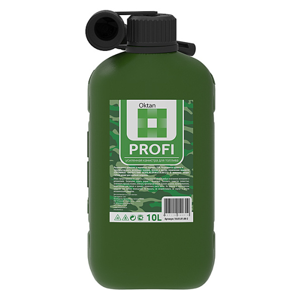 Канистра для бензина 10л с заливным устройством PROFI 10.01.01.00-2 от прозводителя Oktan