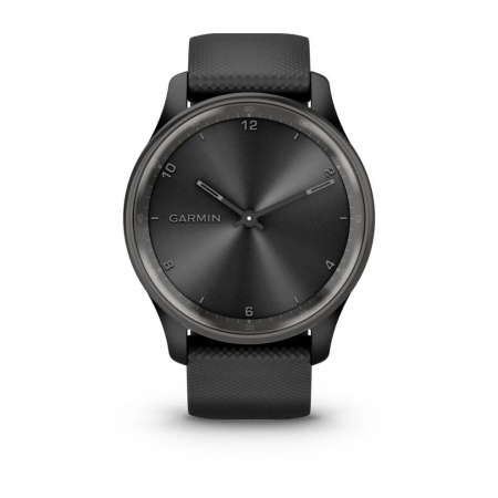 Garmin Vivomove Trend - 40 мм | Slate stainless steel bezel with black case and silicone band