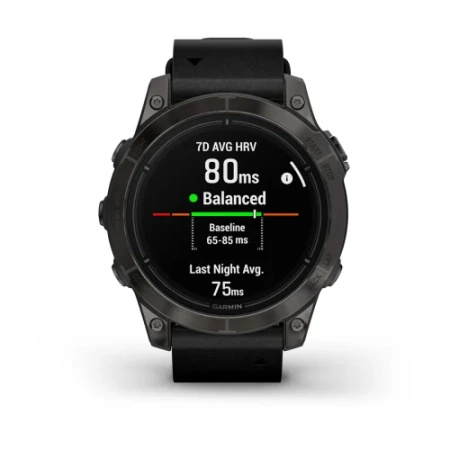Garmin Epix Pro (Gen 2) - 47 мм SAPPHIRE | Carbon Grey DLC Titanium with Black Leather Band