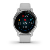 Garmin Venu 2s - 40 мм Премиум-функции | Silver Stainless Steel Bezel with Mist Grey Case and Silicone Band