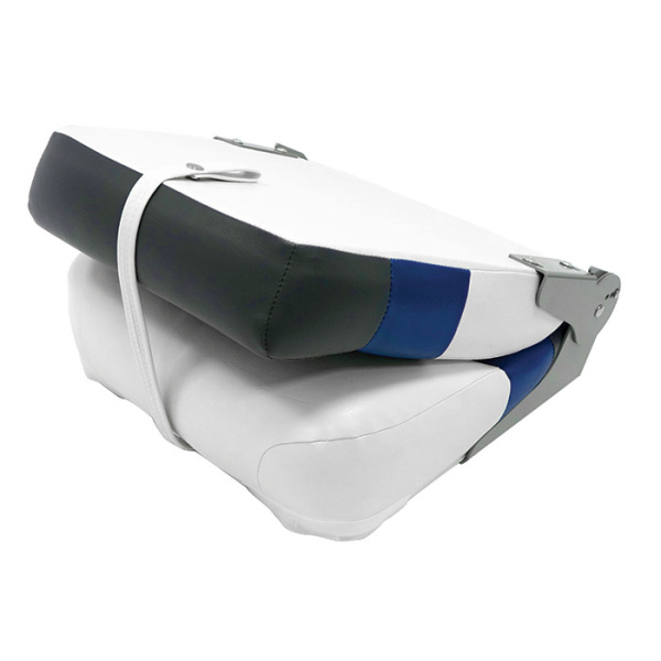 Сиденье мягкое складное Premium High Back Boat Seat, бело-синее 75128WBC от прозводителя Newstarmarine