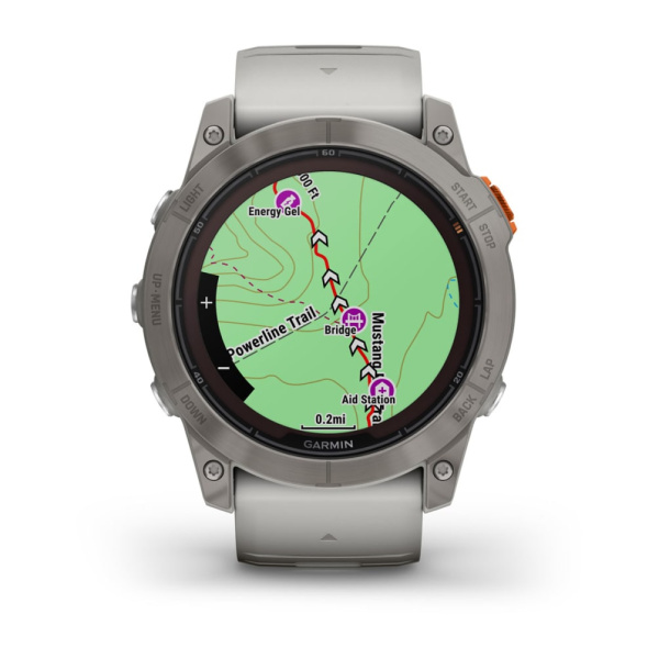 Garmin fenix 7X Pro Sapphire Solar Edition Титановый корпус с дымчато-серым оранжевым ремешком 010-02778-15 от прозводителя Garmin